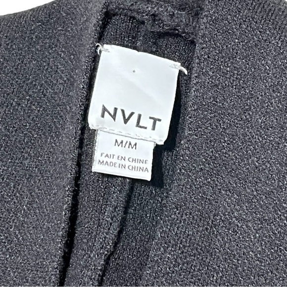 Anthropologie NVLT Open Front Cardigan Black
White Stripe Size M - Picture 5 of 8